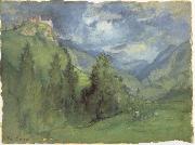 George Inness Castle in Mountains oil